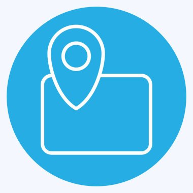 Simge haritası. İnşaat Mühendisliği sembolüyle ilgili. Mavi gözlü. dizayn edilebilir