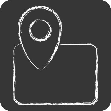 Simge haritası. İnşaat Mühendisliği sembolüyle ilgili. Tebeşir stili. dizayn edilebilir