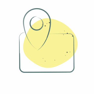 Simge haritası. İnşaat Mühendisliği sembolüyle ilgili. Renkli Leke Biçimi. dizayn edilebilir