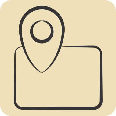 Simge haritası. İnşaat Mühendisliği sembolüyle ilgili. El çizimi tarzı. dizayn edilebilir