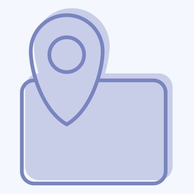 Simge haritası. İnşaat Mühendisliği sembolüyle ilgili. İki ton stili. dizayn edilebilir