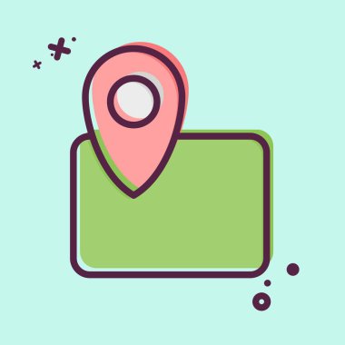 Simge haritası. İnşaat Mühendisliği sembolüyle ilgili. MBE tarzı. dizayn edilebilir