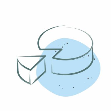 Simge piyasası yüzdesi. Denetim sembolüyle ilgili. Renkli Leke Biçimi. dizayn edilebilir