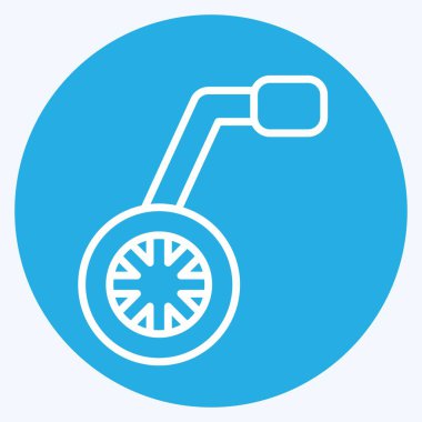 Simge Ölçme Tekeri. İnşaat Mühendisliği sembolüyle ilgili. Mavi gözlü. düzenlenebilir