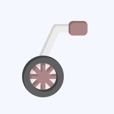 Simge Ölçme Tekeri. İnşaat Mühendisliği sembolüyle ilgili. Düz stil. düzenlenebilir