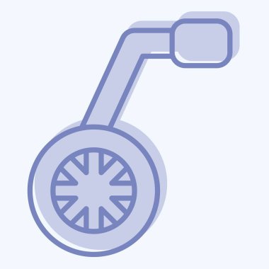 Simge Ölçme Tekeri. İnşaat Mühendisliği sembolüyle ilgili. İki ton stili. düzenlenebilir