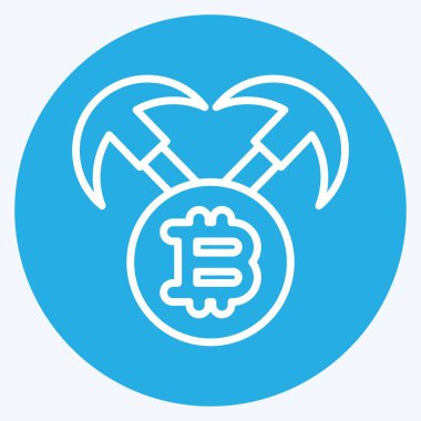 Simge Madencilik Donanımı. Kripto para birimi sembolüyle ilgili. mavi gözler tarzı