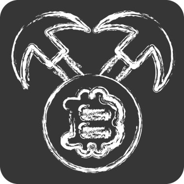 Simge Madencilik Donanımı. Kripto para birimi sembolüyle ilgili. tebeşir Biçimi