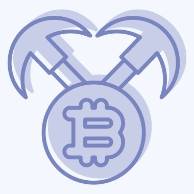 Simge Madencilik Donanımı. Kripto para birimi sembolüyle ilgili. iki ton biçimi