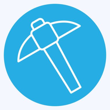 Simge Madenciliği. İnşaat Mühendisliği sembolüyle ilgili. Mavi gözlü. dizayn edilebilir