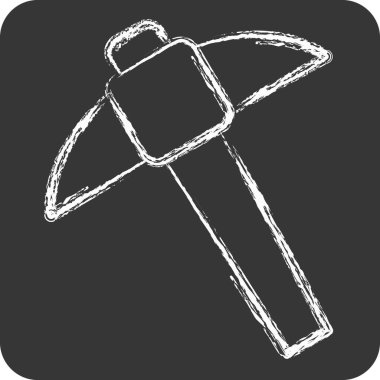 Simge Madenciliği. İnşaat Mühendisliği sembolüyle ilgili. Tebeşir stili. dizayn edilebilir