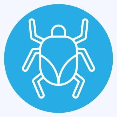 Simge Mite. Böceklerin sembolü. Mavi gözlü. dizayn edilebilir 1