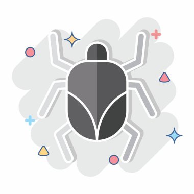 Simge Mite. Böceklerin sembolü. Çizgi roman. dizayn edilebilir 1