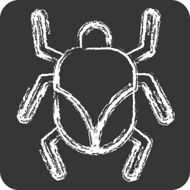 Simge Mite. Böceklerin sembolü. Tebeşir stili. dizayn edilebilir 1