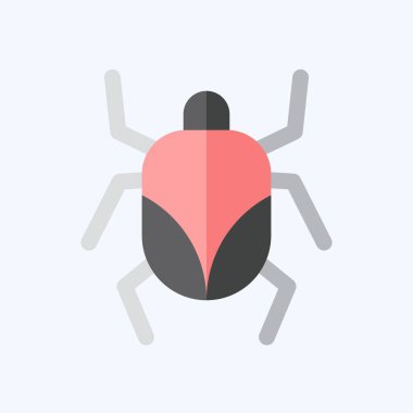 Simge Mite. Böceklerin sembolü. Düz stil. dizayn edilebilir 1