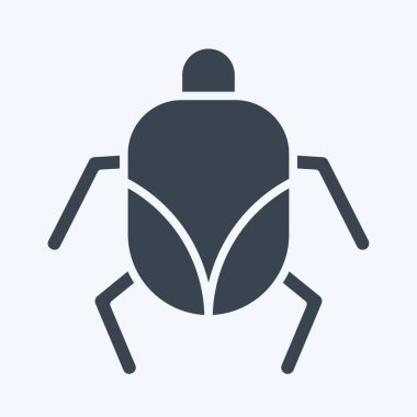 Simge Mite. Böceklerin sembolü. Kabartma tarzı. dizayn edilebilir 1