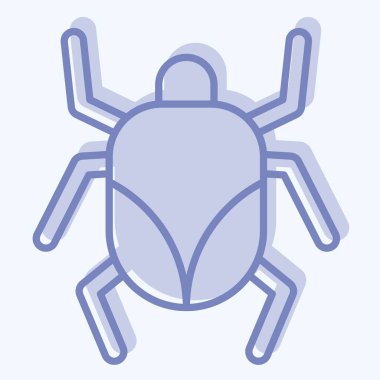 Simge Mite. Böceklerin sembolü. İki ton stili. dizayn edilebilir 1