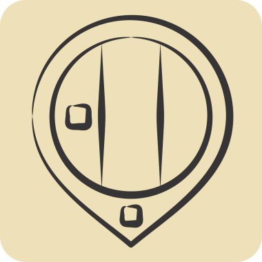 Simge Moğolistan. Kazakistan sembolüyle ilgili. El çizimi tarzı. dizayn edilebilir