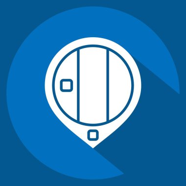 Simge Moğolistan. Kazakistan sembolüyle ilgili. Uzun gölge tarzı. dizayn edilebilir