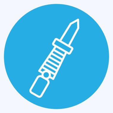 Simge Çivi Yumruğu. Tamir Aletleri sembolüyle ilgili. Mavi gözlü. dizayn edilebilir