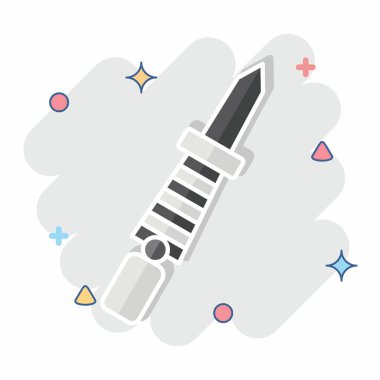 Simge Çivi Yumruğu. Tamir Aletleri sembolüyle ilgili. Çizgi roman. dizayn edilebilir