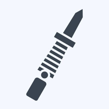 Simge Çivi Yumruğu. Tamir Aletleri sembolüyle ilgili. Kabartma tarzı. dizayn edilebilir