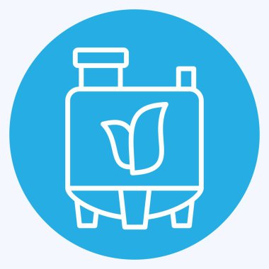 Simgesel Doğal Kimyasal. Dünya 'yı Kurtarma sembolüyle ilgili. Mavi gözlü. düzenlenebilir