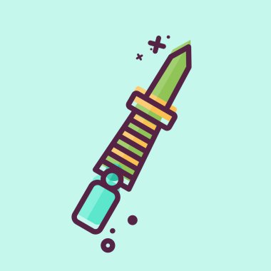 Simge Çivi Yumruğu. Tamir Aletleri sembolüyle ilgili. MBE tarzı. dizayn edilebilir