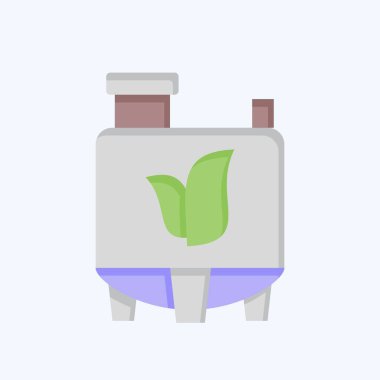 Simgesel Doğal Kimyasal. Dünya 'yı Kurtarma sembolüyle ilgili. Düz stil. düzenlenebilir