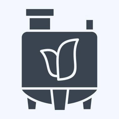 Simgesel Doğal Kimyasal. Dünya 'yı Kurtarma sembolüyle ilgili. Kabartma tarzı. düzenlenebilir