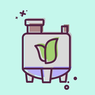 Simgesel Doğal Kimyasal. Dünya 'yı Kurtarma sembolüyle ilgili. MBE tarzı. düzenlenebilir