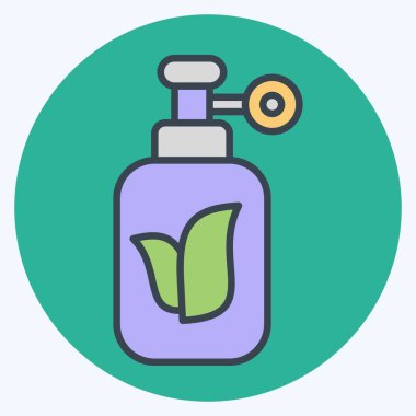 Simgesel Doğal Gaz. Dünya 'yı Kurtarma sembolüyle ilgili. renk arkadaşı stili. düzenlenebilir