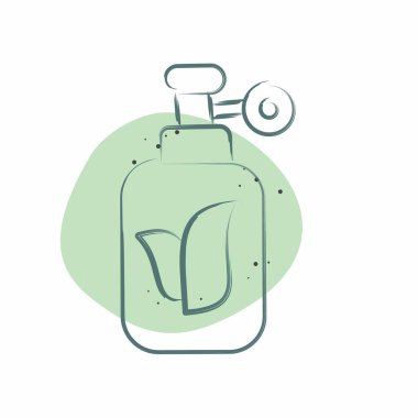 Simgesel Doğal Gaz. Dünya 'yı Kurtarma sembolüyle ilgili. Renkli Leke Biçimi. düzenlenebilir