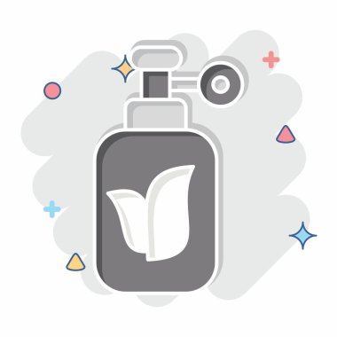 Simgesel Doğal Gaz. Dünya 'yı Kurtarma sembolüyle ilgili. Çizgi roman. düzenlenebilir