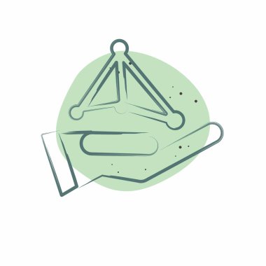 Simge Sinirsel Ağı. Yapay Zeka sembolüyle ilgili. Renkli Leke Biçimi