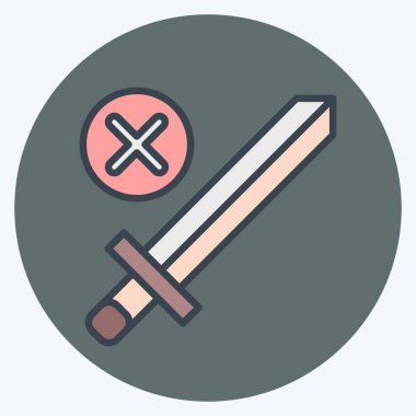 İkon Savaşsız. Dünya Barışı sembolüyle ilgili. renk arkadaşı stili. dizayn edilebilir