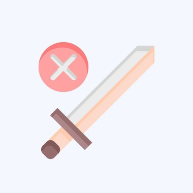 İkon Savaşsız. Dünya Barışı sembolüyle ilgili. Düz stil. dizayn edilebilir