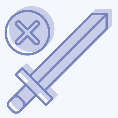 İkon Savaşsız. Dünya Barışı sembolüyle ilgili. İki ton stili. dizayn edilebilir