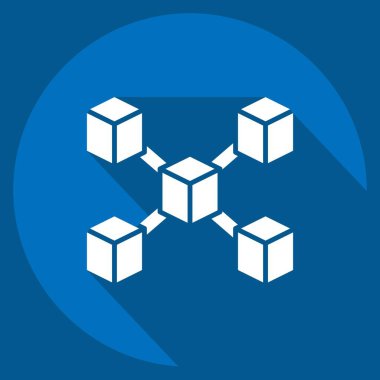 Simge Düğümü. Kripto para birimi sembolüyle ilgili. uzun gölge biçimi