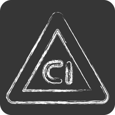 Simge Klorsuz Çamaşır Suyu. Kumaş sembolüyle ilgili. Tebeşir stili. dizayn edilebilir