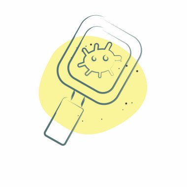 Simge Gözlemi. Biyomühendislik sembolüyle ilgili. Renkli Leke Biçimi