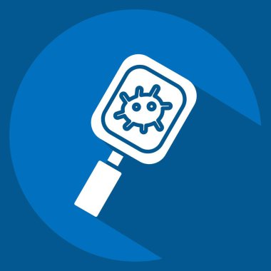 Simge Gözlemi. Biyomühendislik sembolüyle ilgili. uzun gölge biçimi