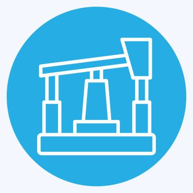 Simge yağı pompası. Endüstri sembolüyle ilgili. Mavi gözlü. dizayn edilebilir