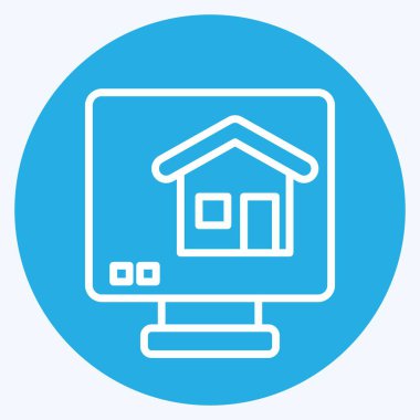 Simge Mavi Yazıcı. İnşaat Mühendisliği sembolüyle ilgili. Mavi gözlü. düzenlenebilir