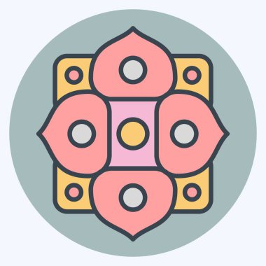 Simge süsü. Kazakistan sembolüyle ilgili. renk arkadaşı stili. dizayn edilebilir