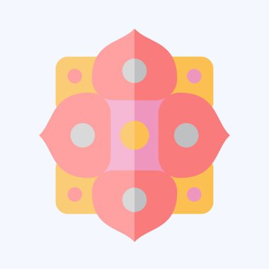 Simge süsü. Kazakistan sembolüyle ilgili. Düz stil. dizayn edilebilir