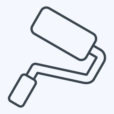 Simge boyası silindiri. Tamir Aletleri sembolüyle ilgili. Sıra tarzı. dizayn edilebilir