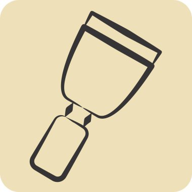 Simge Boya Malafatı. Tamir Aletleri sembolüyle ilgili. El çizimi tarzı. dizayn edilebilir