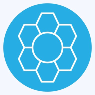 Simge Deseni Tanıma. Biyomühendislik sembolüyle ilgili. mavi gözler tarzı