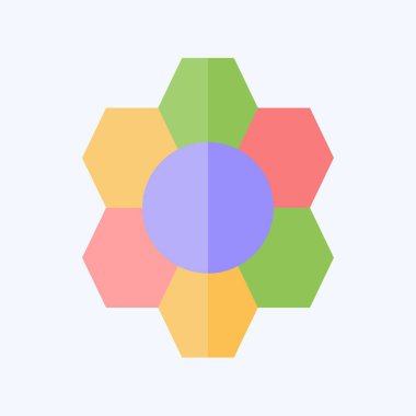 Simge Deseni Tanıma. Biyomühendislik sembolüyle ilgili. düz biçim